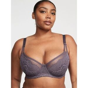 Victoria's Secret Lace Underwire Bra - gray  Purple
